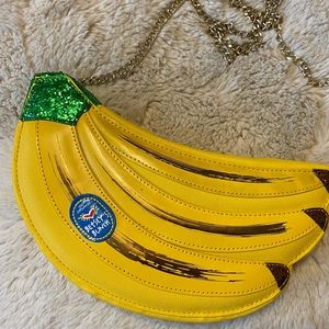 Betsy Johnson let’s split bananas crossbody purse